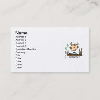 Carte De Visite Chiffre de bâton de comptable