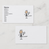 Carte De Visite Chiffre de bâton de femme de charge (Devant / Derrière)