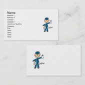 Carte De Visite Chiffre de bâton de travailleur postal (Devant / Derrière)