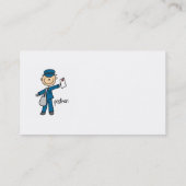 Carte De Visite Chiffre de bâton de travailleur postal (Dos)