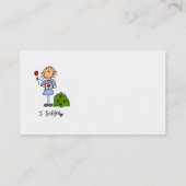 Carte De Visite Chiffre de jardinage de bâton (Dos)