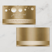 Carte De Visite Chiffre de maquillage moderne Gold Confetti (Devant / Derrière)