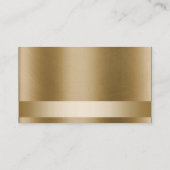 Carte De Visite Chiffre de maquillage moderne Gold Confetti (Dos)