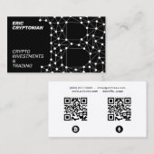 Carte De Visite Chiffre de style géométrique moderne  (Devant / Derrière)