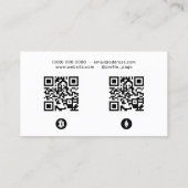 Carte De Visite Chiffre de style géométrique moderne  (Dos)