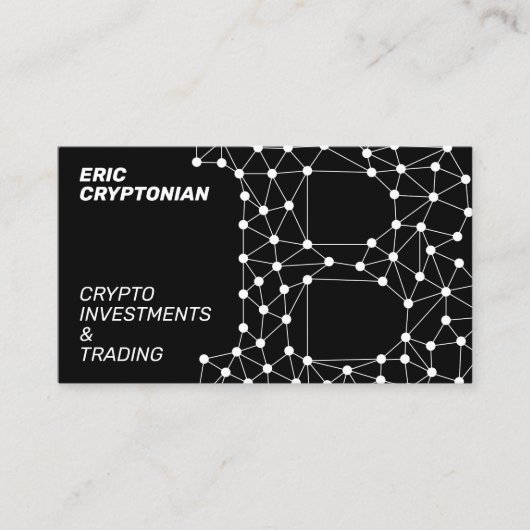 Carte De Visite Chiffre de style géométrique moderne  (Devant)