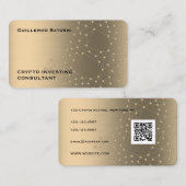 Carte De Visite Chiffre de texture fausse métallique or  (Devant / Derrière)