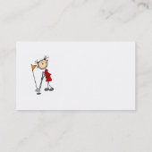 Carte De Visite Chiffre femelle golfeur de bâton (Dos)