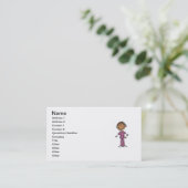 Carte De Visite Chiffre femelle infirmière de bâton (Debout devant)
