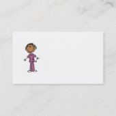 Carte De Visite Chiffre femelle infirmière de bâton (Dos)