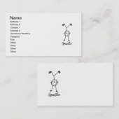 Carte De Visite Chiffre simple gymnaste de bâton (Devant / Derrière)