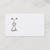 Carte De Visite Chiffre simple gymnaste de bâton (Dos)