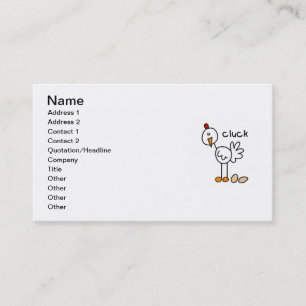 Carte De Visite Chiffre T-shirts et cadeaux de bâton de poulet