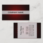 Carte De Visite Chiffres de techno rouge Noir moderne (Devant / Derrière)