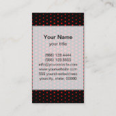 Carte De Visite Chiffres de techno rouge Noir moderne (Dos)