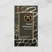 Carte De Visite Chiffres élégants Graffiti Border Math Statisticie (Devant)