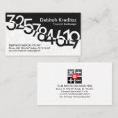 Carte De Visite Chiffres financiers Chic Wave (Devant / Derrière)