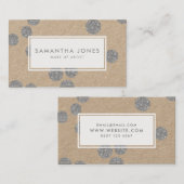 Carte De Visite Chiffres métalliques argentés Classic Moderne Maqu (Devant / Derrière)