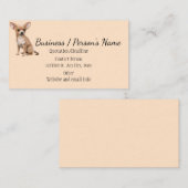 Carte De Visite Chihuahua Chien Animaux Animaux Logo Animaux Perso (Devant / Derrière)