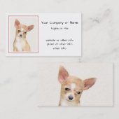 Carte De Visite Chihuahua Peinture - Cute Original Chien Art (Devant / Derrière)