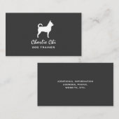 Carte De Visite Chihuahua silhouette (Devant / Derrière)