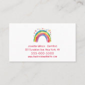 Carte De Visite Child Daycare Childcare Service Rainbow (Dos)