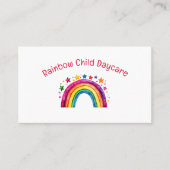 Carte De Visite Child Daycare Childcare Service Rainbow (Devant)