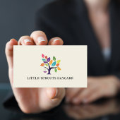 Carte De Visite Child Daycare Childcare Service Tree Logo