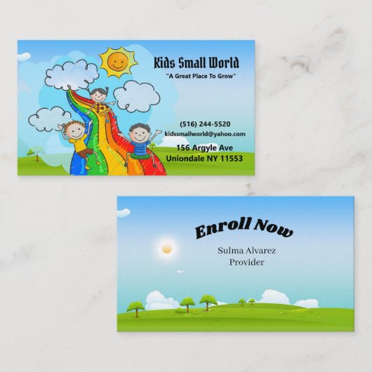 CARTE DE VISITE CHILDCARE (Devant / Derrière)