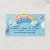Carte De Visite Childrens Book Author Librarian Kids Teacher Cloud (Dos)
