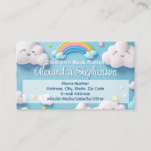 Carte De Visite Childrens Book Author Librarian Kids Teacher Cloud (Devant)