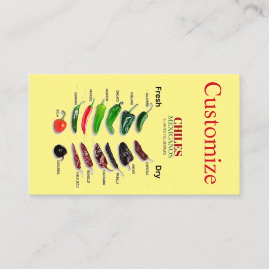 Carte De Visite Chiles Fresh and Dry Thunder_Cove (Dos)