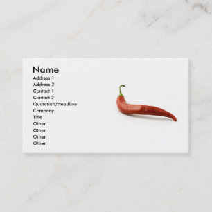 Carte de visite Chili Pepper