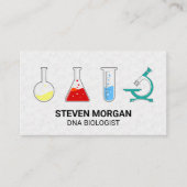 Carte De Visite Chimie Beakers | Microscope (Devant)