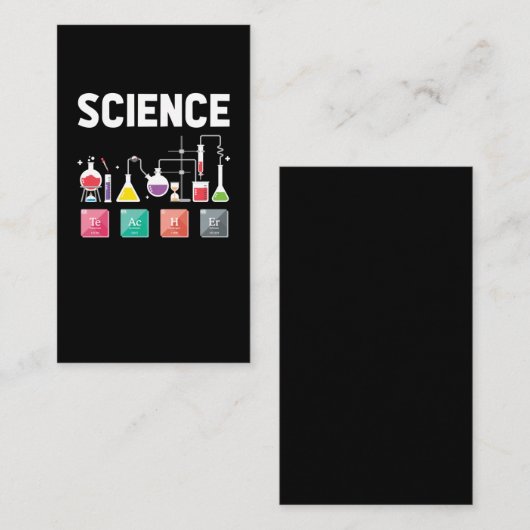 Carte De Visite Chimie Éléments Laboratoire Sciences Enseignant (Devant / Derrière)