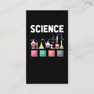 Carte De Visite Chimie Éléments Laboratoire Sciences Enseignant