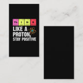 Carte De Visite Chimie Physicienne Professeur Proton Science (Devant / Derrière)