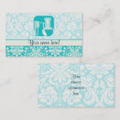 Carte De Visite Chimie turquoise (Devant / Derrière)