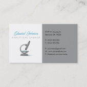 Carte De Visite Chimiste analytique | Microscope scientifique (Devant)