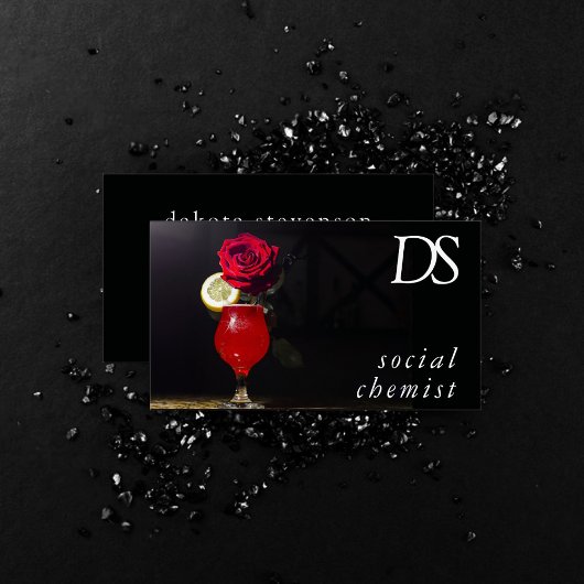 Carte De Visite Chimiste social | Bartender d'événement ou de fête