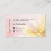 Carte De Visite Chimmer professionnel rose or parfum échantillon (Dos)