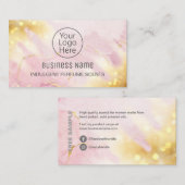 Carte De Visite Chimmer professionnel rose or parfum échantillon (Devant / Derrière)