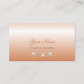 Carte De Visite Chimmery Coral Ombre Sparkling Diamonds Élégant (Devant)