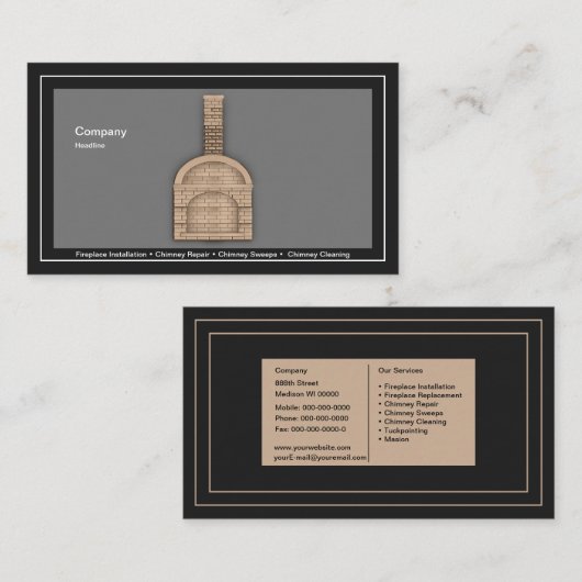 Carte De Visite Chimney (Devant / Derrière)