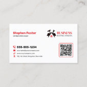 Carte De Visite Chingle de réparation de toiture moderne Red Exper (Dos)