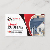 Carte De Visite Chingle de réparation de toiture moderne Red Exper (Devant)