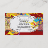 Carte de visite chinois chanceux de dragon (Dos)