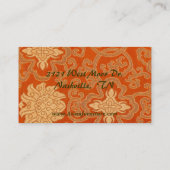 Carte de visite chinois de brocard (Dos)