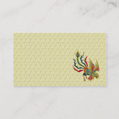 Carte de visite chinois de design d'art coq (Dos)
