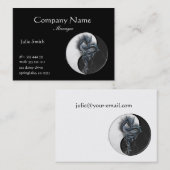 Carte de visite chinois de dragon de Yin Yang (Devant / Derrière)